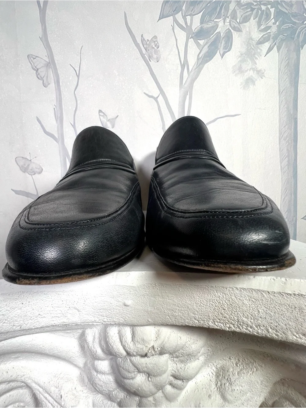 Bally Black Leather Slip-On Loafers Men’s 8